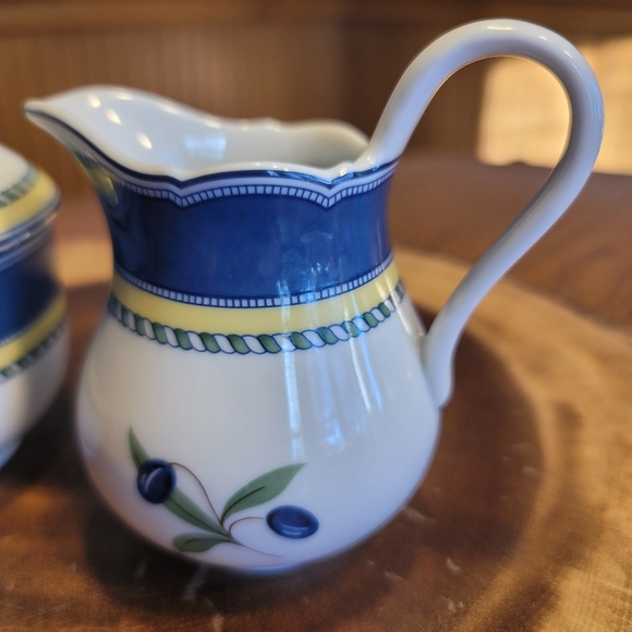VTG Hutschenreuther Medley German Creamer and Lidded Sugar Bowl - Picture 4 of 13